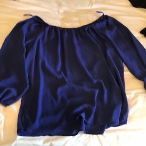 NWOT royal blue off the shoulder blouse